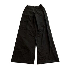 Baguette Wide Leg Cargo Pants in Black